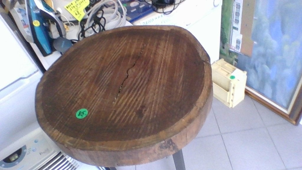 ronde boomstamtafel, Ophalen, Zo goed als nieuw