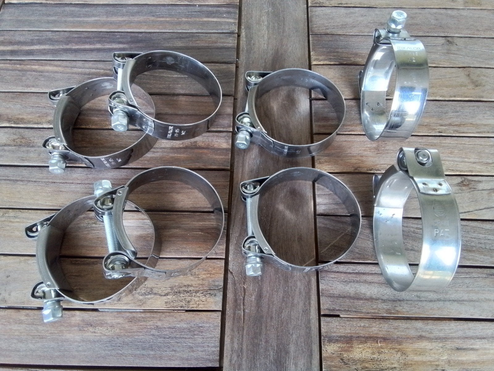 8 ZWARE RVS SLANG/ DARM KLEMMEN- 1 BOUT, MAAT 79 > 85 MM, Ophalen, Nieuw, Overige typen, Zeilboot of Motorboot