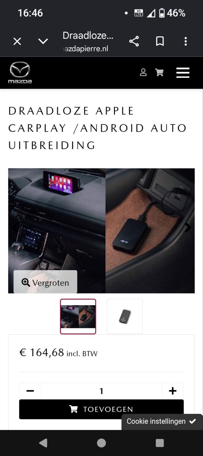 Extension de voiture sans fil Apple Carplay/Android, Enlèvement, Comme neuf