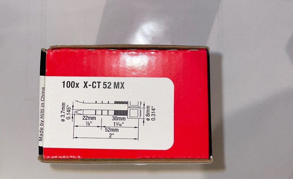 Hilti X-CT 52 MX, Enlèvement, Neuf, 50 à 100 mm, Clous