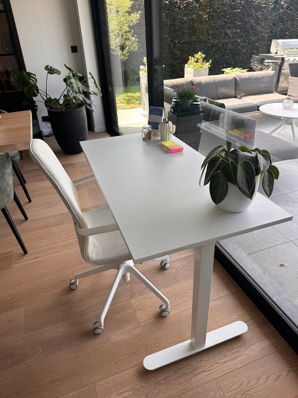 Bureau met bureaustoel, Maison & Meubles, Bureaux, Comme neuf, Beige, Enlèvement