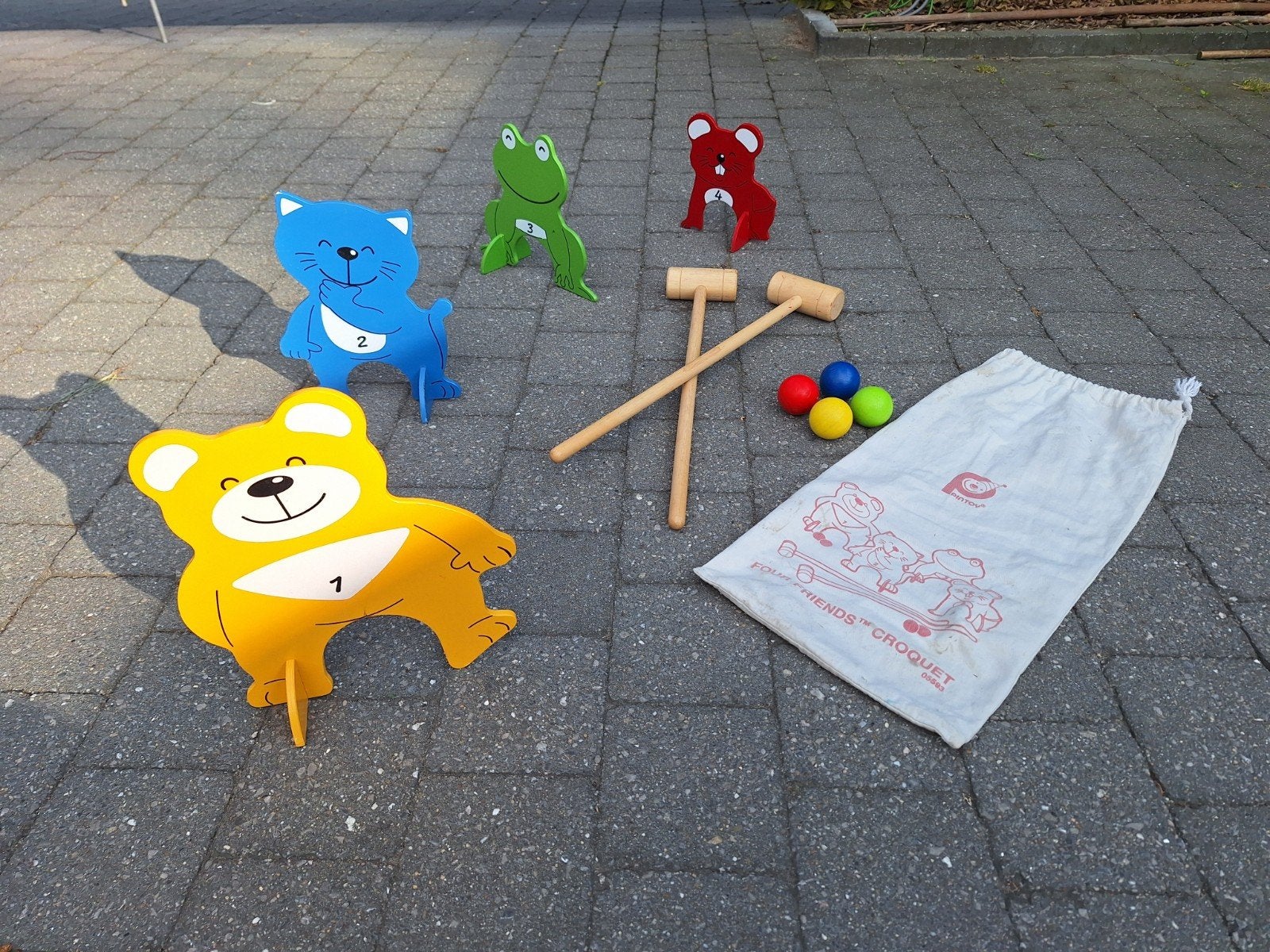 Houten Four Friends Croquet, Ophalen of Verzenden