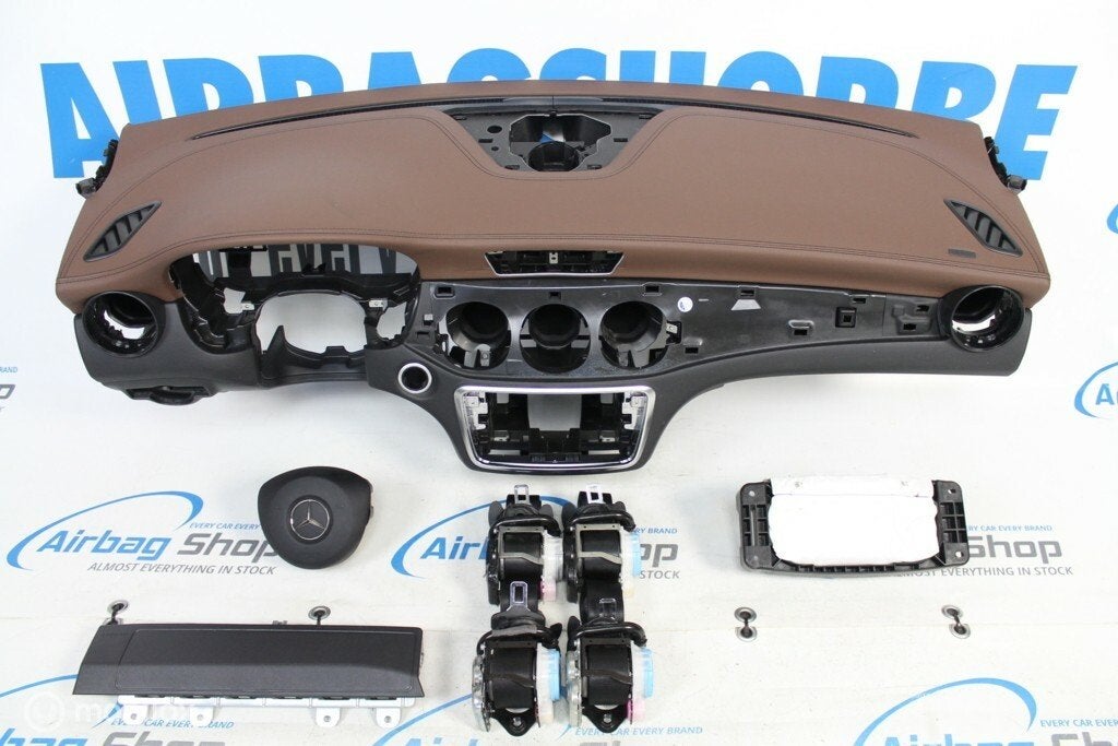 Airbag kit Tableau de bord brun Mercedes CLA facelift, Enlèvement ou Envoi, Utilisé