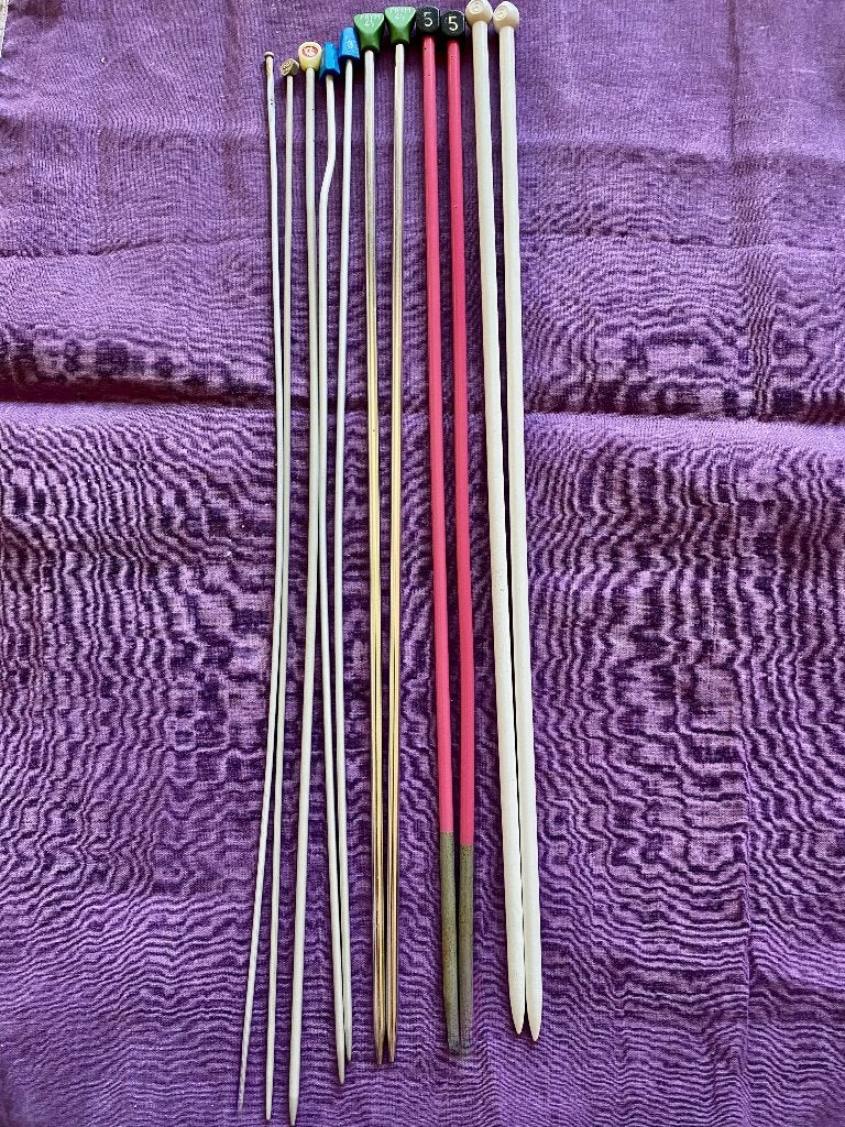 Lot d'aiguilles à tricoter :vintage, Enlèvement ou Envoi, Utilisé, Tricot, Aiguille