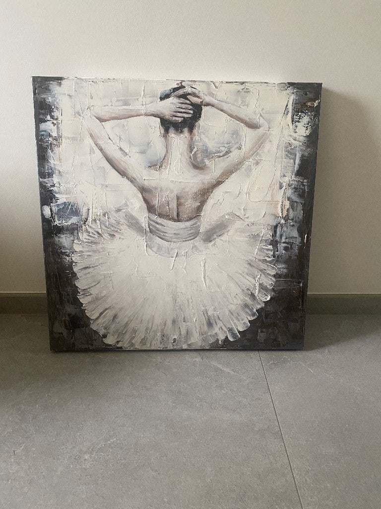 Schilderij ballerina, Antiek en Kunst, Ophalen