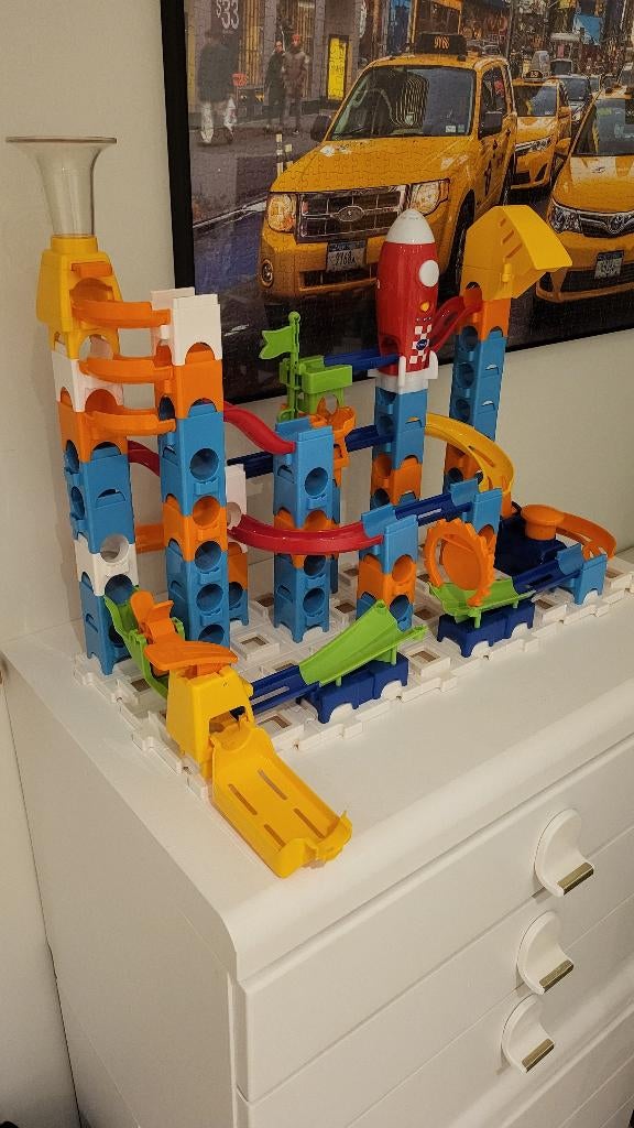 VTech knikkerbaan - Marble Rush Rocket Set Electronic M100E, Enlèvement ou Envoi, Comme neuf, Construction, Sonore