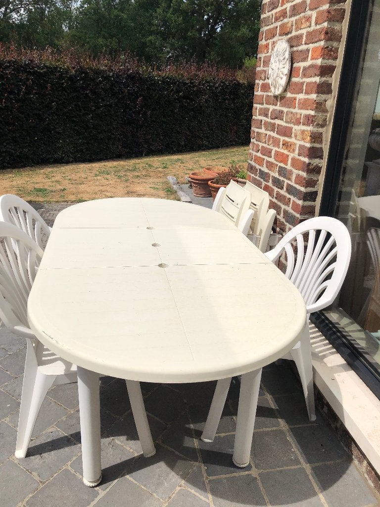 Tuinmeubelen, Tuin en Terras, Ophalen, Gebruikt, Kunststof, Tuinset