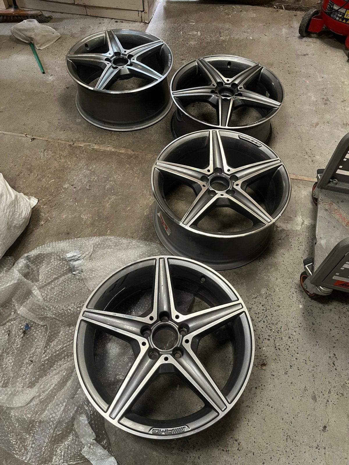 4 jantes Mercedes AMG 18” originales – Classe C W205 (neuf), Enlèvement ou Envoi, Neuf, 18 pouces, Jante(s)