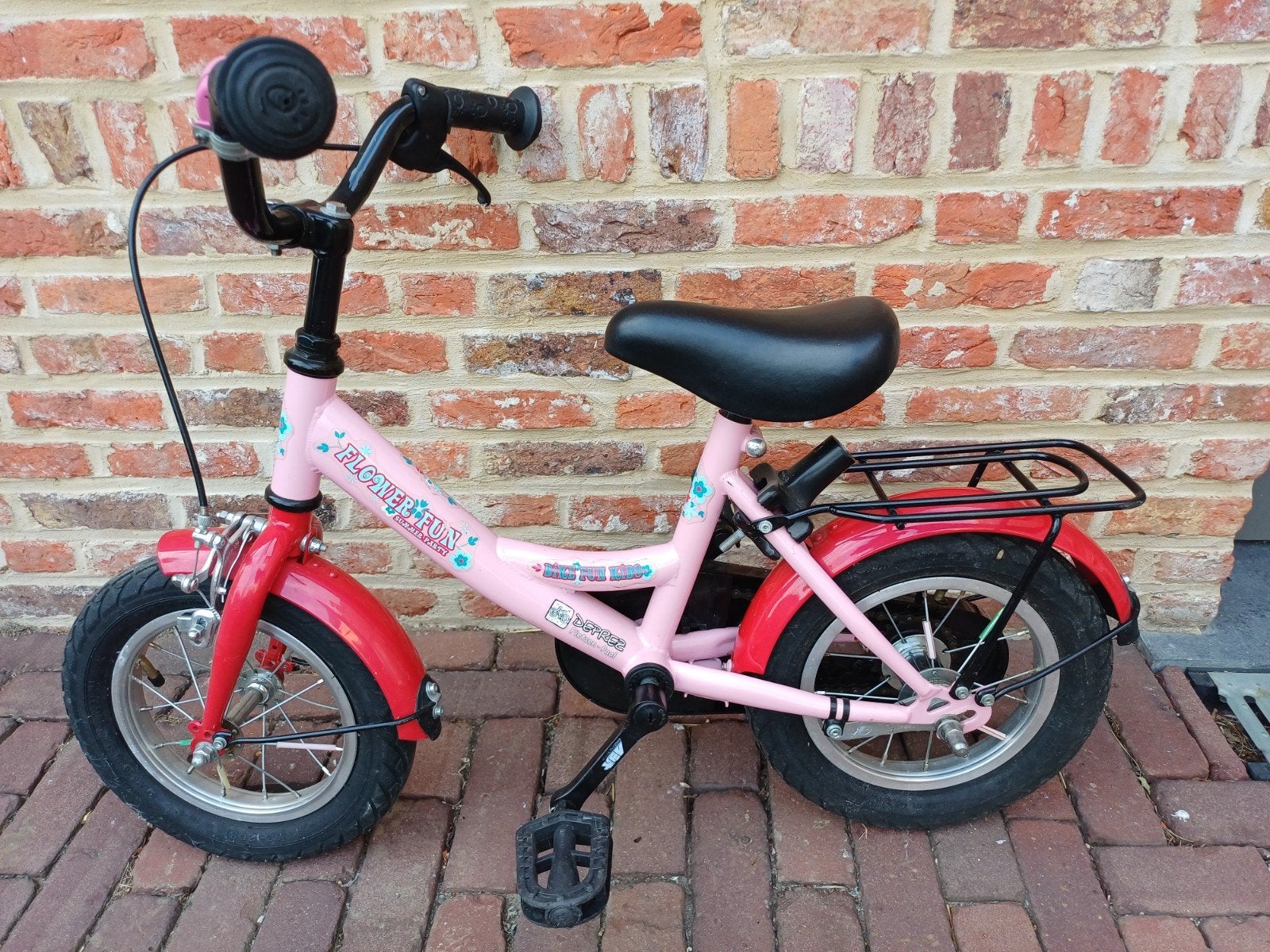 kinderfietsje roze 12 inch, Fietsen en Brommers, Ophalen, Terugtraprem, Gebruikt, Minder dan 16 inch