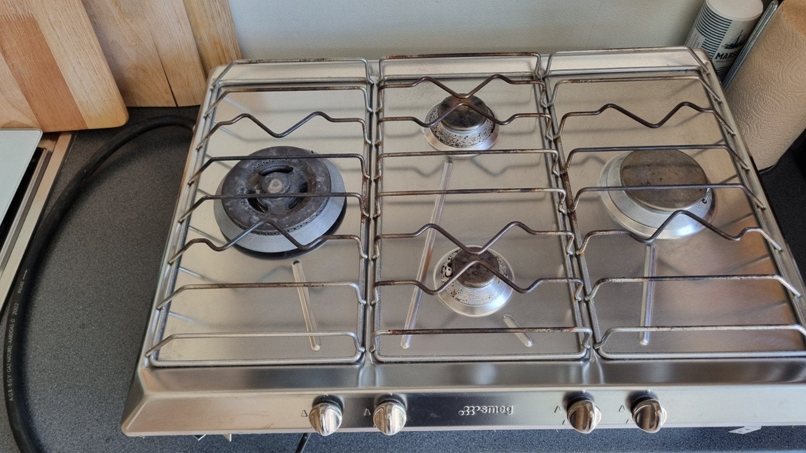 Gasfornuis smeg, Ophalen, Gebruikt, 60 cm of meer, 4 kookzones