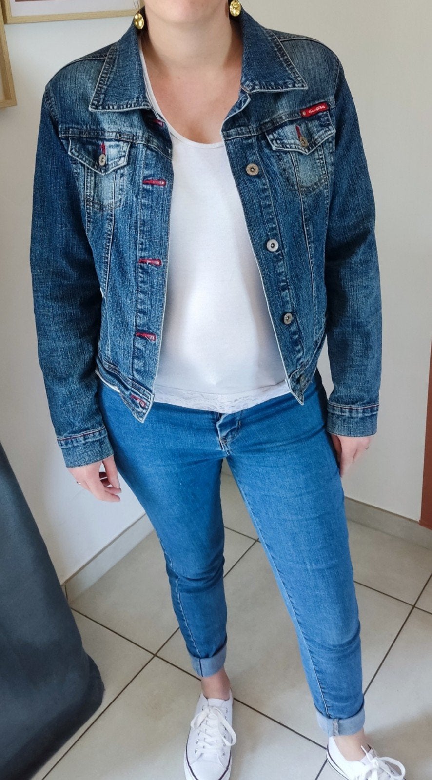 Veste en jean South Pole, femme, taille S, Kleding | Dames, Ophalen, Blauw