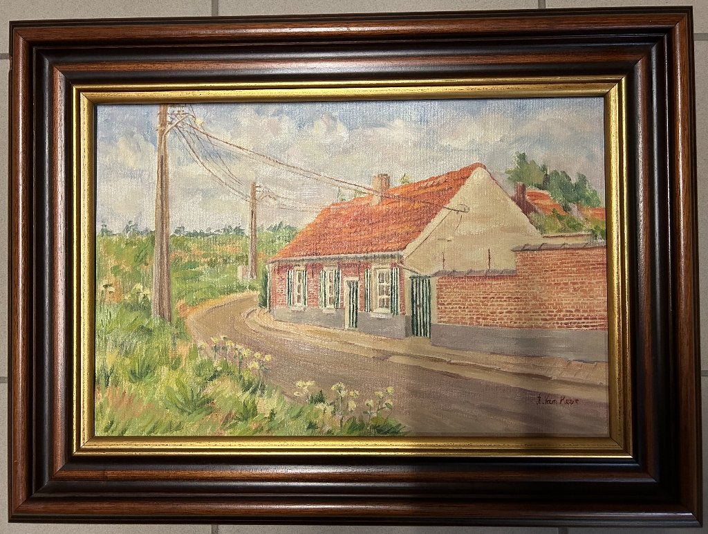 Belle peinture sur toile - Encadrée - Signée, Enlèvement