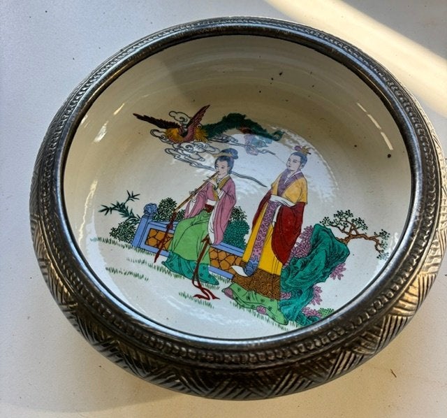 Vintage Chinese Porseleinen Kom, Antiek en Kunst, Ophalen