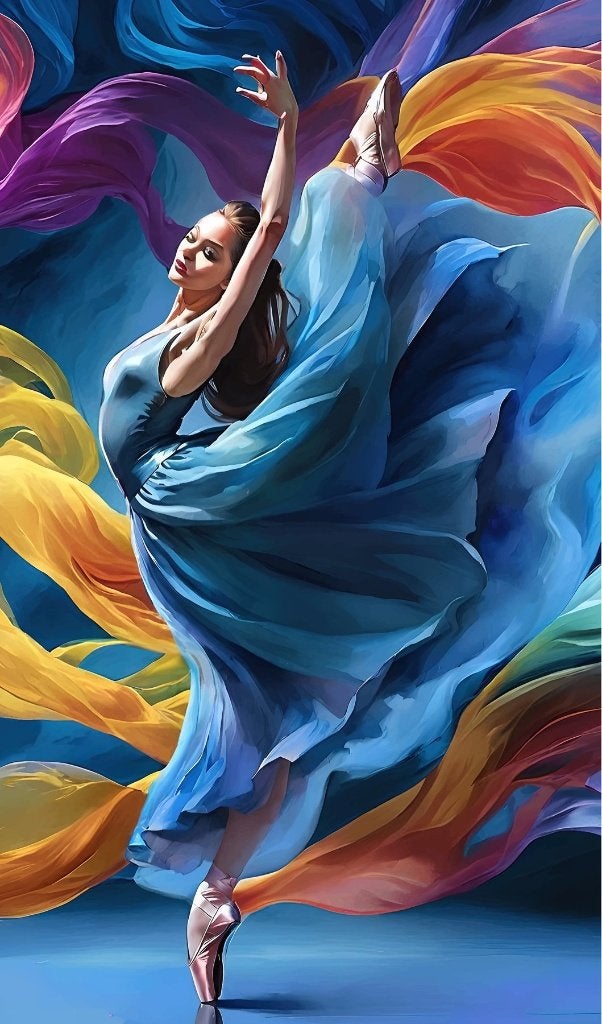 " Ballerina " Mooie Giclée op professioneel canvas, Antiek en Kunst, Kunst | Schilderijen | Modern, Ophalen of Verzenden, Gesigneerd