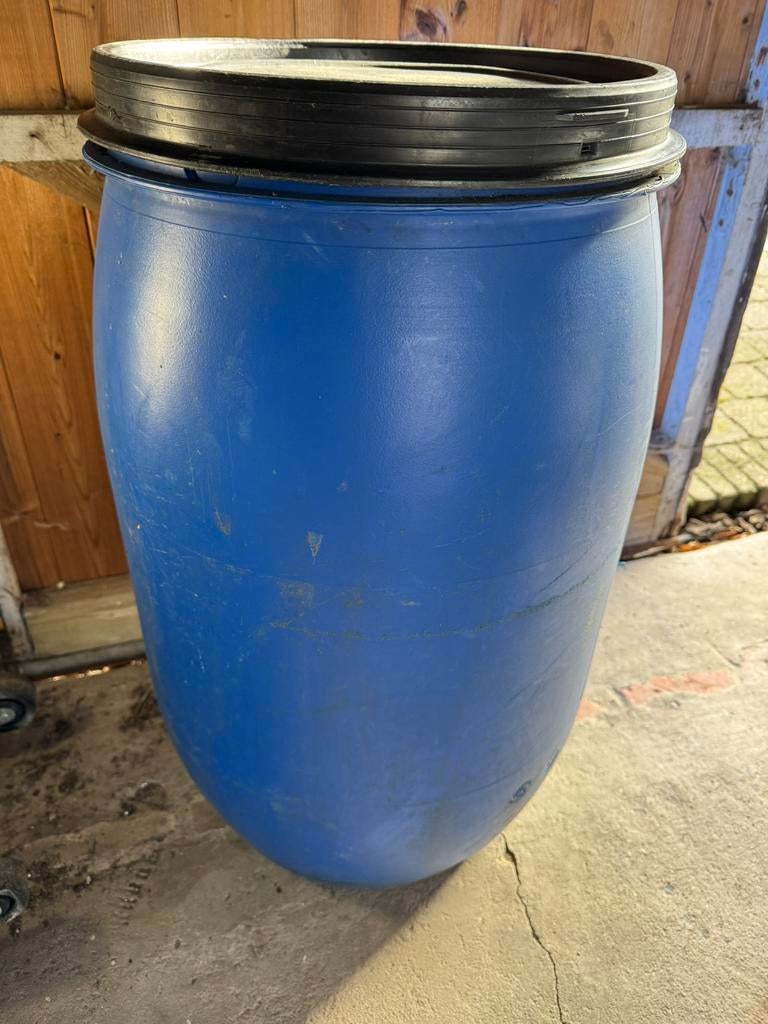146L kunststof vat met deksel – stevige kwaliteit, Ophalen, Kunststof