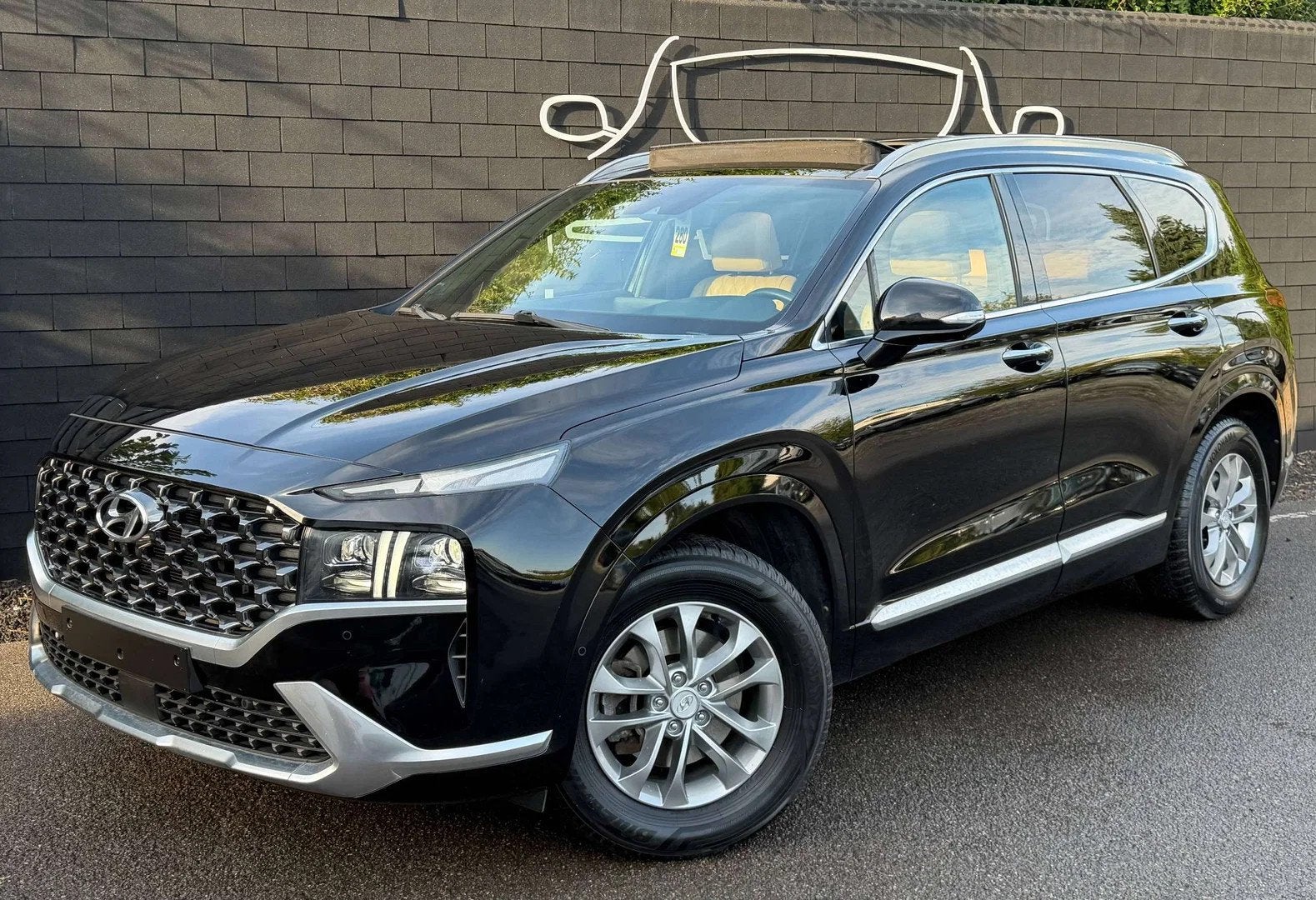 Hyundai Santa Fe PHEV 1.6 T-GDi+AIRCO+TOIT OUVR+CUIR+NAVI+CA, Autos, Cuir, Commande vocale, Entreprise, 34 g/km