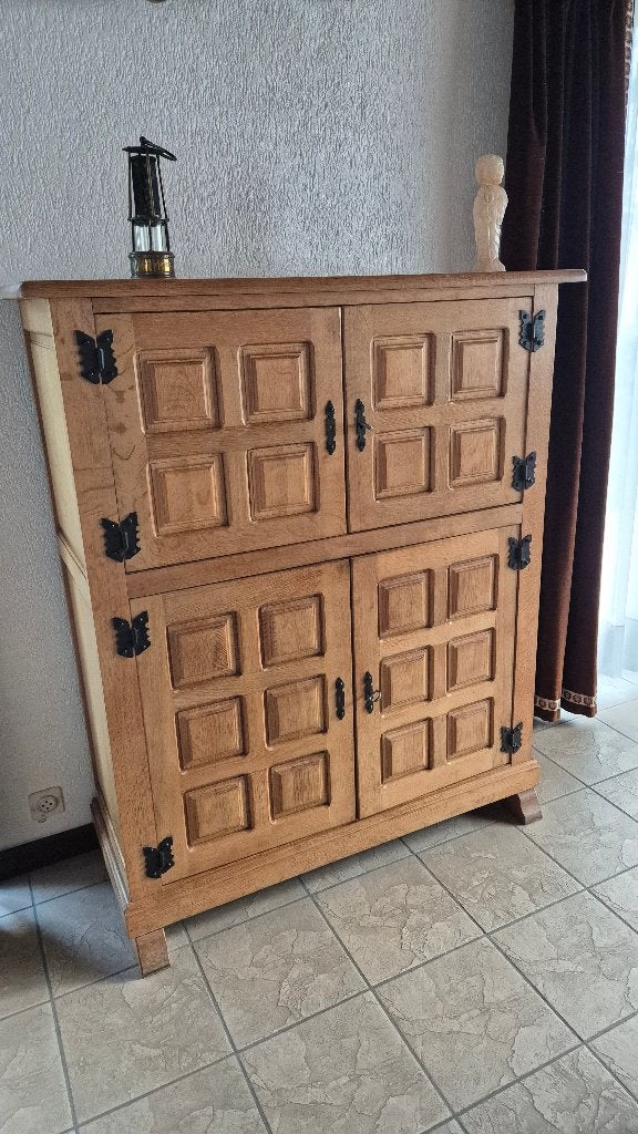 Eetkamer - compleet in rustieke stijl van massief eikenhout, Ophalen, Zo goed als nieuw, Rustique, 8 stoelen of meer