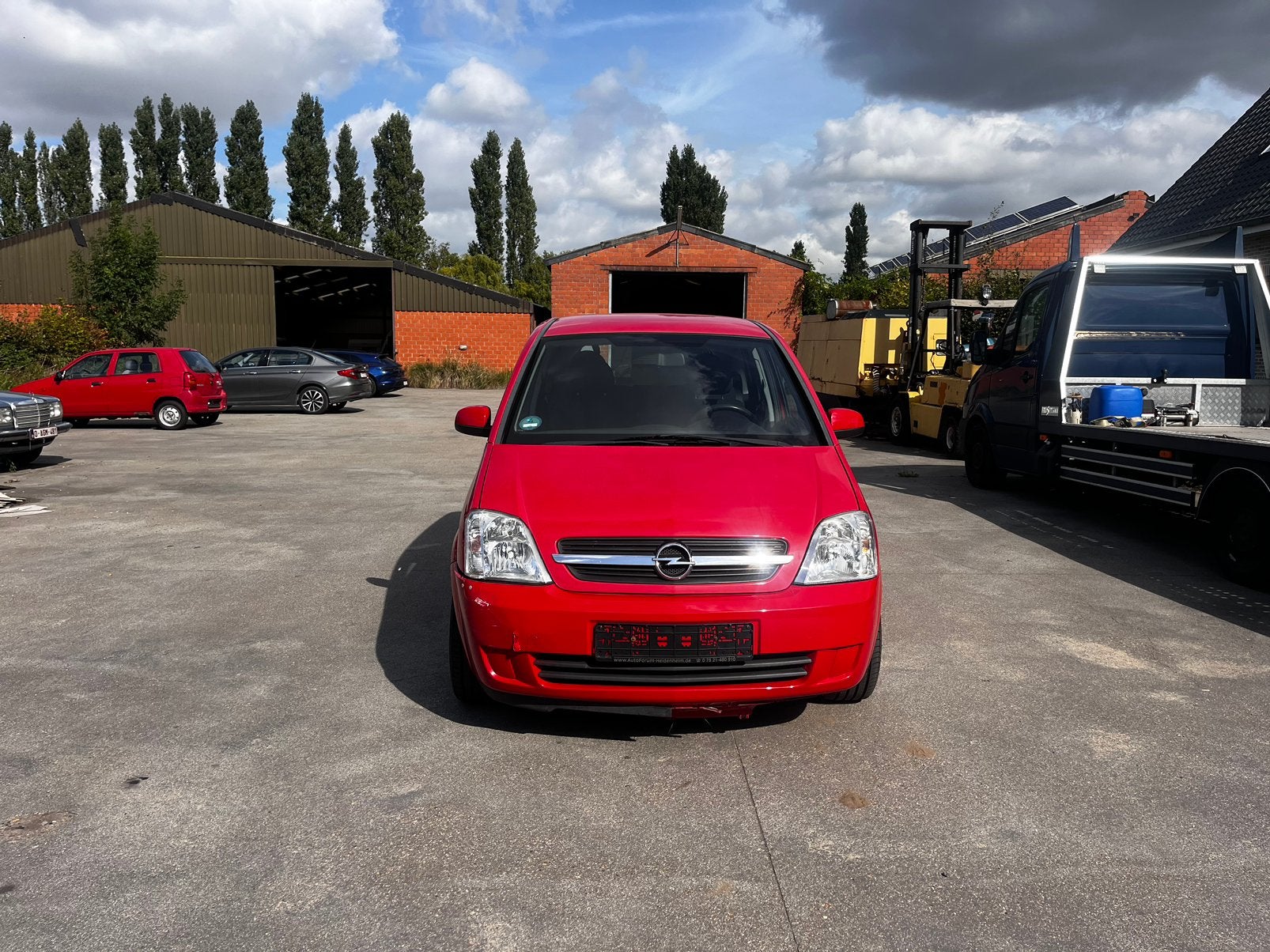 OPEL MERIVA 1.6 BENZINE AUTOMAT VAN 2006 MET AIRCO, Autos, Rouge, Achat, Noir, 5 portes