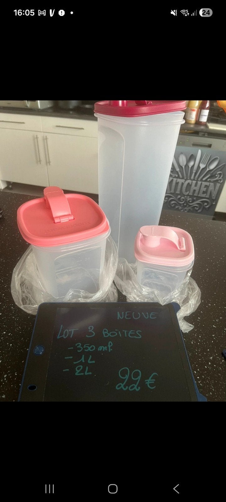 nieuwe schenkkan set van tupperware, Enlèvement ou Envoi, Neuf