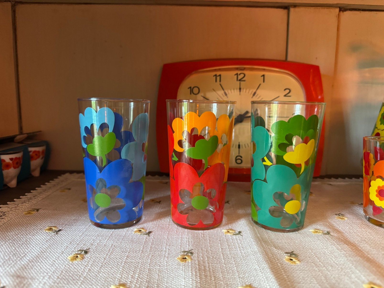 3 Vintage limonadeglazen, Enlèvement ou Envoi, Comme neuf