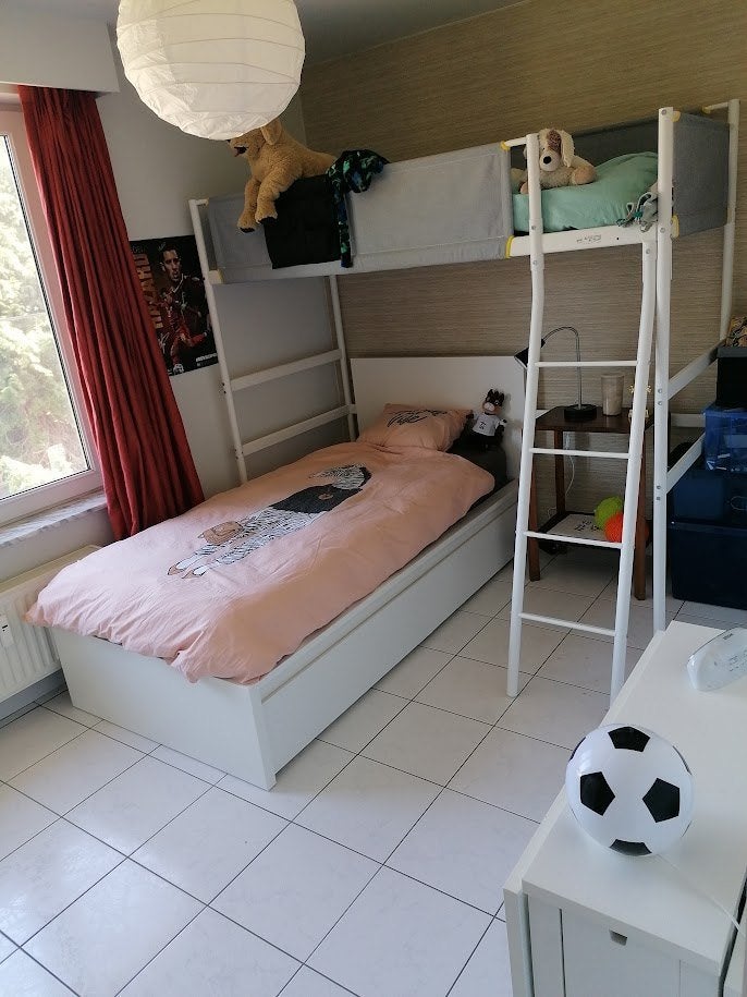 Hoogslaper 1 persoon, 90 cm, Enlèvement, Blanc, Une personne