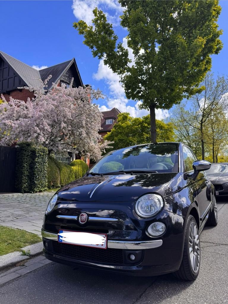 Fiat 500 auto met Car Pass en keuring, Euro 6 motor, 2014, Auto's, Voorwielaandrijving, Zwart, Leder, Handgeschakeld