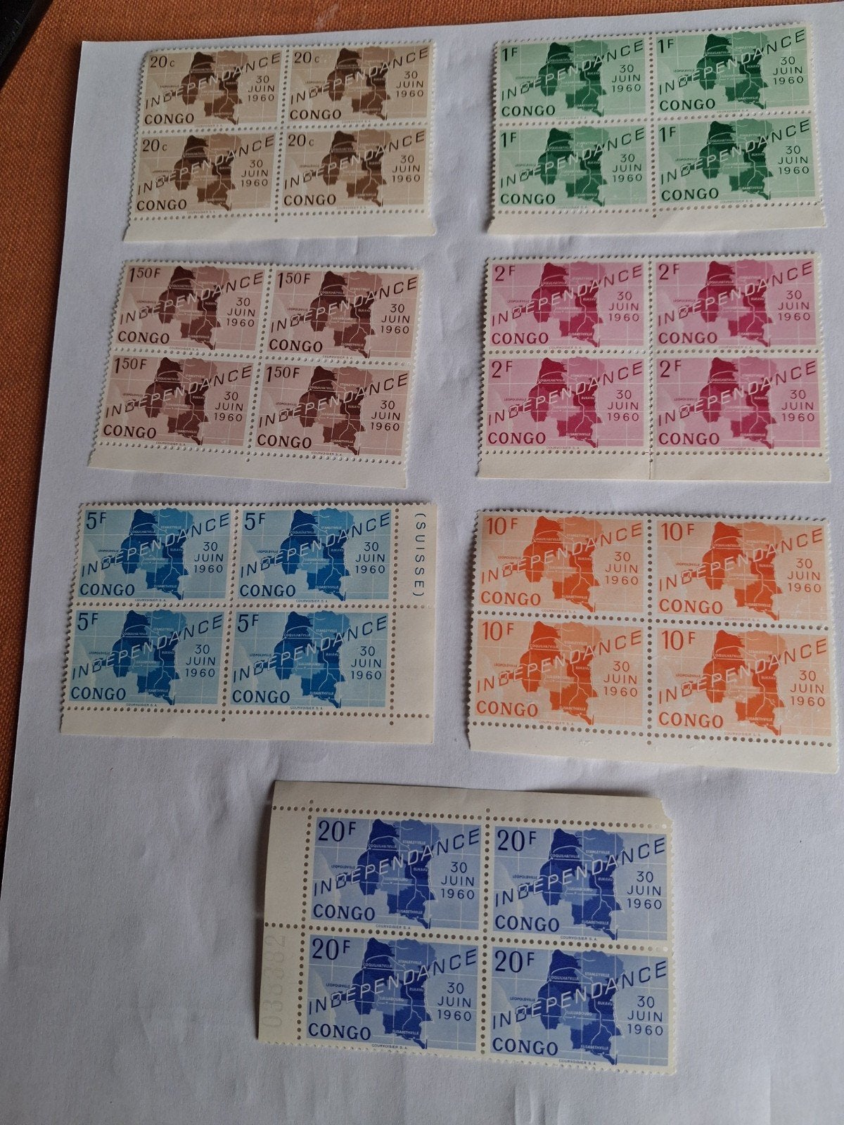 Congo-onafhankelijkheidszegels 1960, Postzegels en Munten, Ophalen of Verzenden