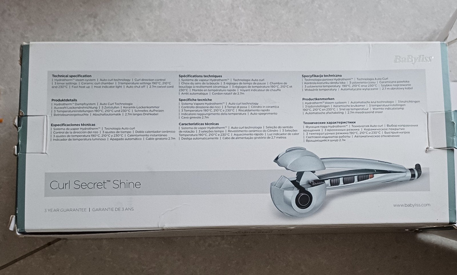 BaByliss Curl Secret Shine (C1800E) – Automatische Stoomkrul, Ophalen, Nieuw, Krultang of Stijltang