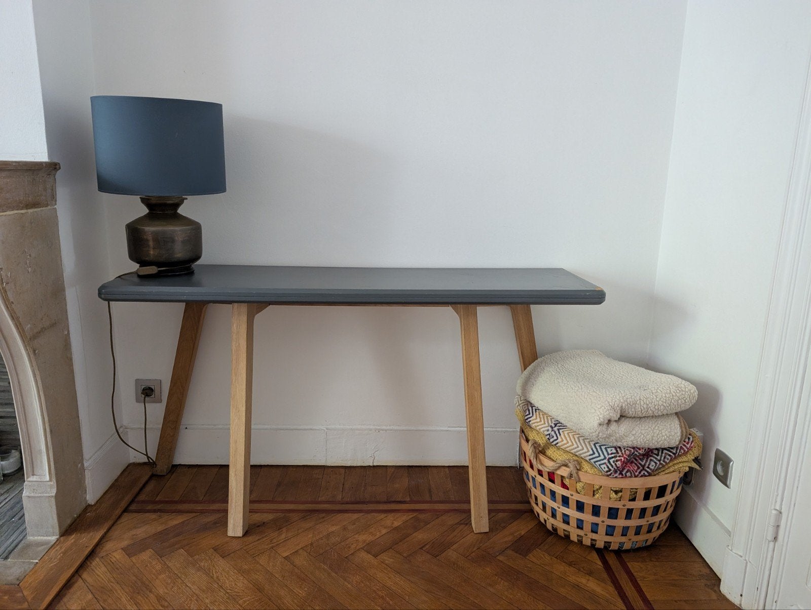 AMPM/La Redoute consoletafel, massief houten poten, Ophalen