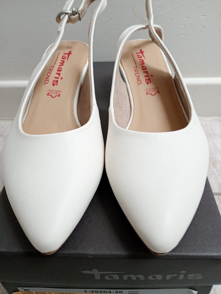 NIEUWE Tamaris Slingpumps maat 36, Pumps, Wit, Nieuw, Ophalen