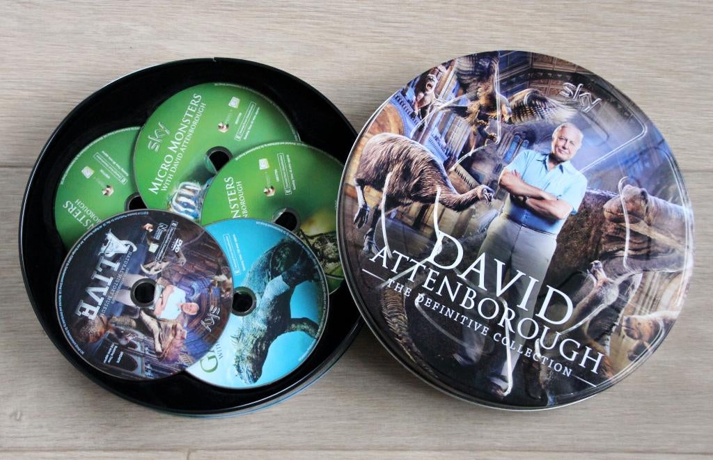 5 DVD metal luxe box David Attenborough the definitive colle, Alle leeftijden, Boxset, Natuur, Ophalen of Verzenden