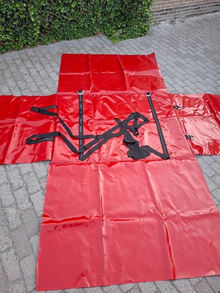 2x Pvc transportzak springkasteel, Ophalen, Zo goed als nieuw, Feestartikel