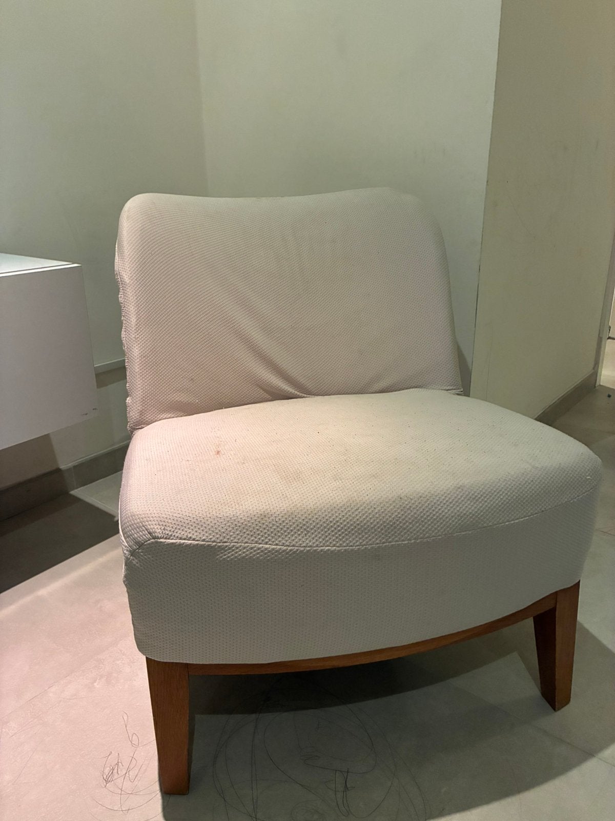 Mooie beige fauteuil, Enlèvement, Utilisé, Tissus