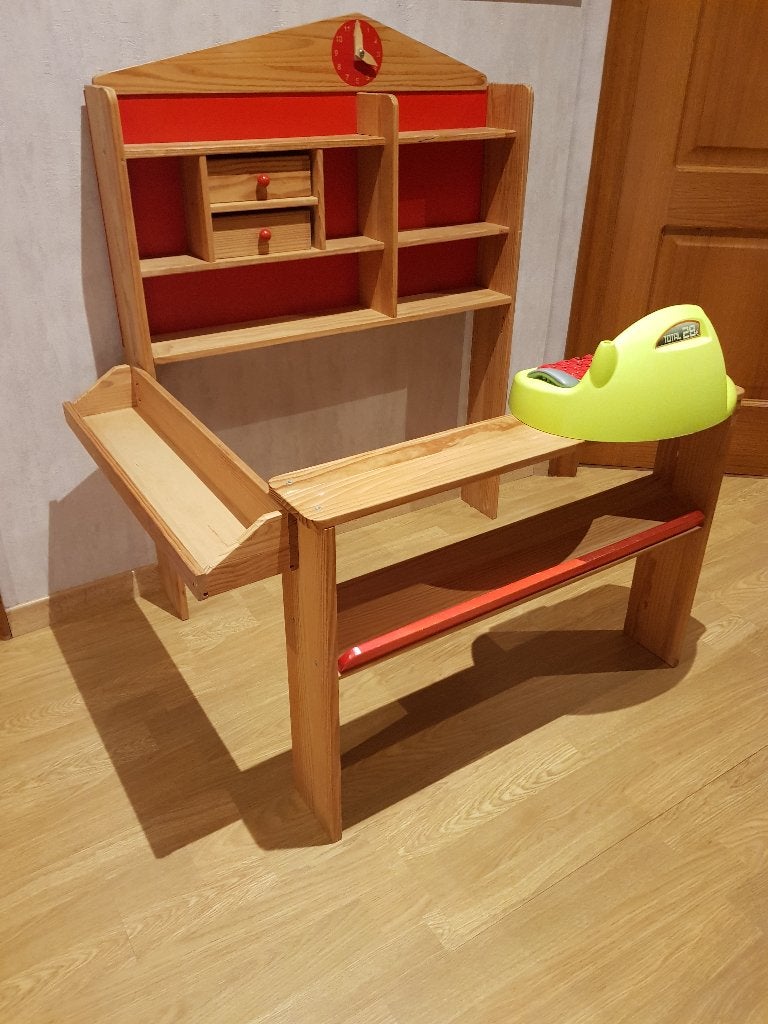 Leuk houten speelgoedwinkeltje, Ophalen, Gebruikt, Hout