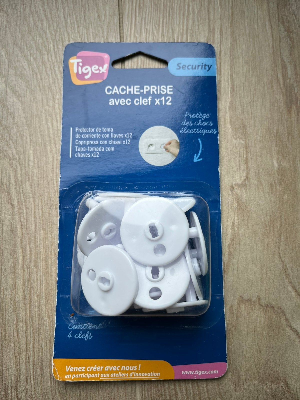 Tigex stopcontactbeveiliging met sleutel – 12 stuks, Enlèvement ou Envoi, Neuf