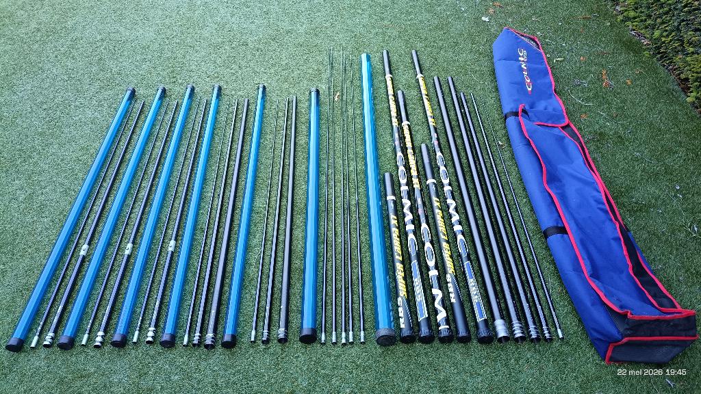 Colmic Super Carpa XT 11,5M+verschillende topsets+Foedraal, Ophalen, Nieuw, Vaste hengel