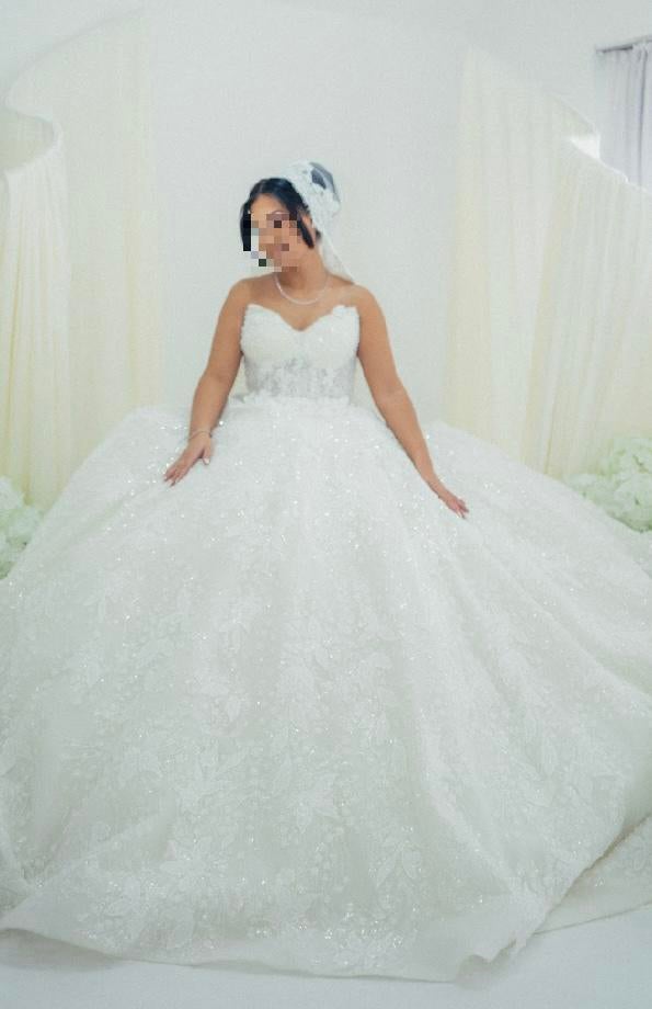 Robe de mariée princesse à bustier, Kleding | Dames, Trouwkleding en Trouwaccessoires, Ophalen of Verzenden, Zo goed als nieuw