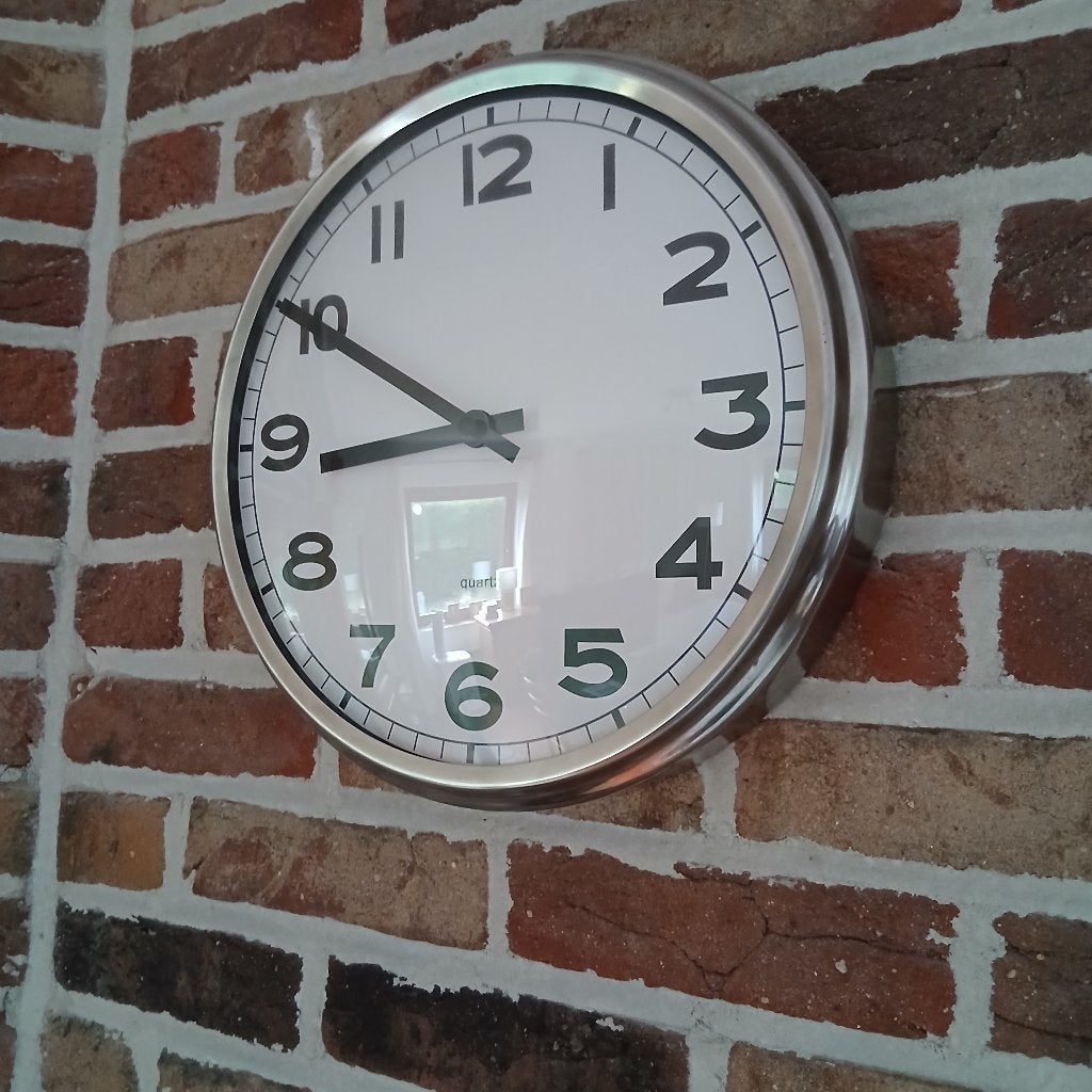 Horloge murale, Argenté, Classique, Enlèvement, Autres marques