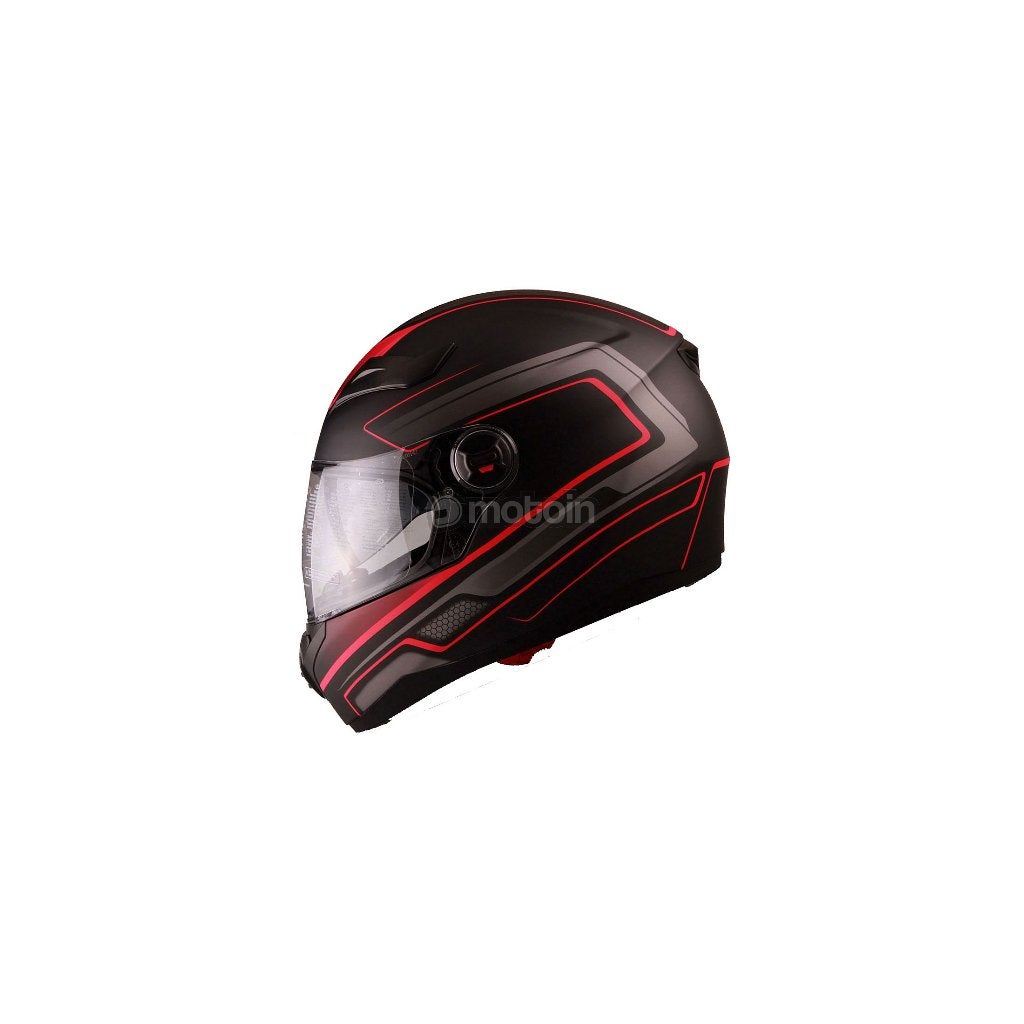 Vito Falcone, Casque intégral noir et rouge neuf, Femmes, XL, Casque intégral, Neuf, avec ticket