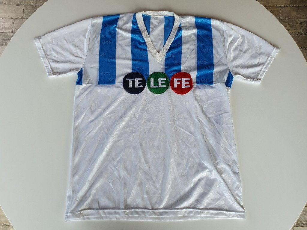 Vintage fanshirt / voetbalshirt Argentinië Telefe, Verzamelen, Ophalen of Verzenden, Gebruikt, Shirt