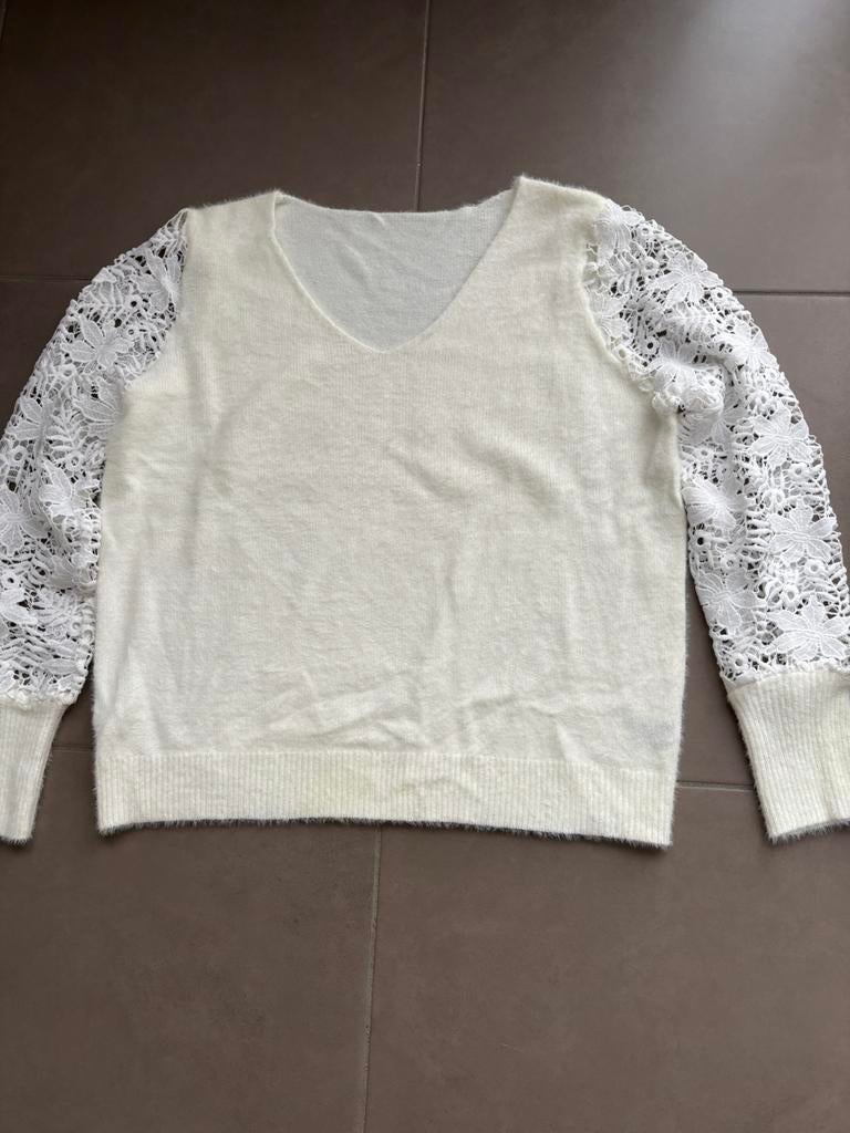 Witte trui xl, Kleding | Dames, Truien en Vesten, Ophalen of Verzenden, Zo goed als nieuw, Maat 46/48 (XL) of groter, Wit