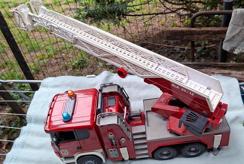 Camion de pompier Bruder., Enlèvement, Utilisé