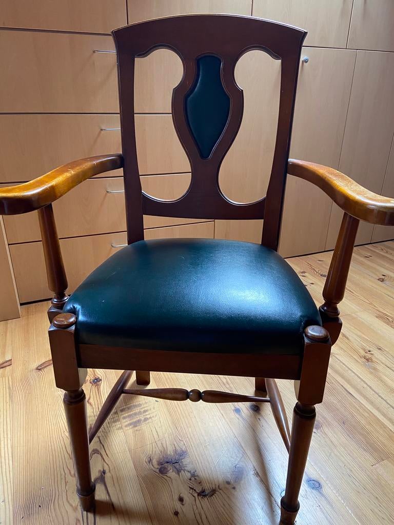 Bureau stoel met leuning in kersenhout, Ophalen