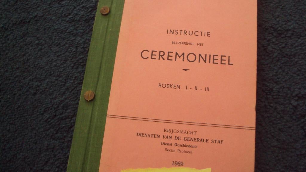 Cérémonial du protocole ABL, Collections, Objets militaires | Général, Enlèvement ou Envoi