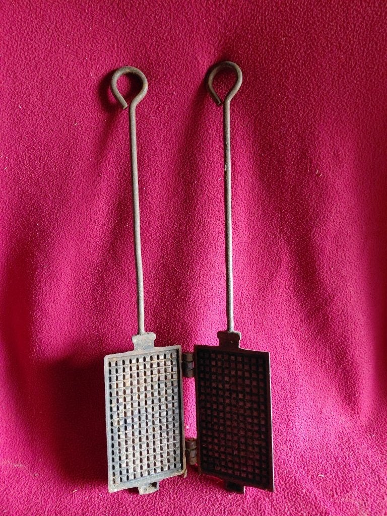 Gietijzeren wafelijzers (antiek), Ophalen of Verzenden