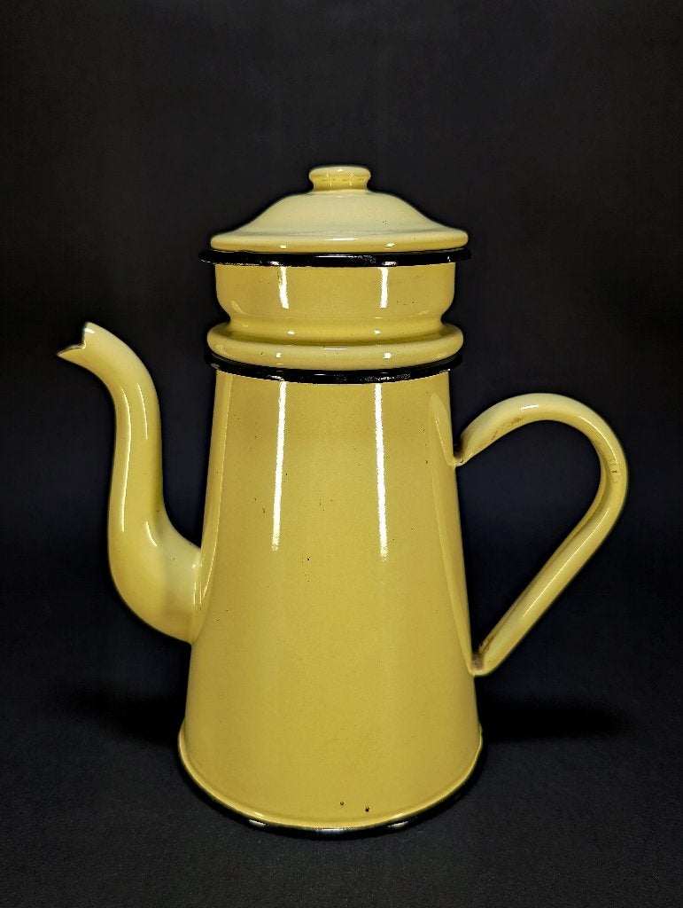 Ancienne cafetière filtre en tôle émaillée, Enlèvement ou Envoi