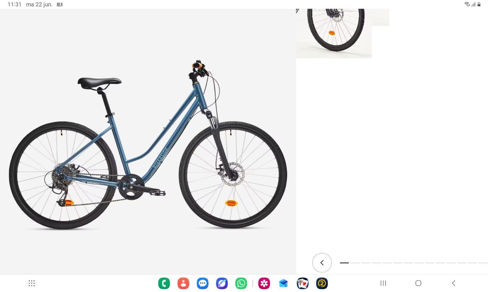 Sportfiets maat M, Enlèvement