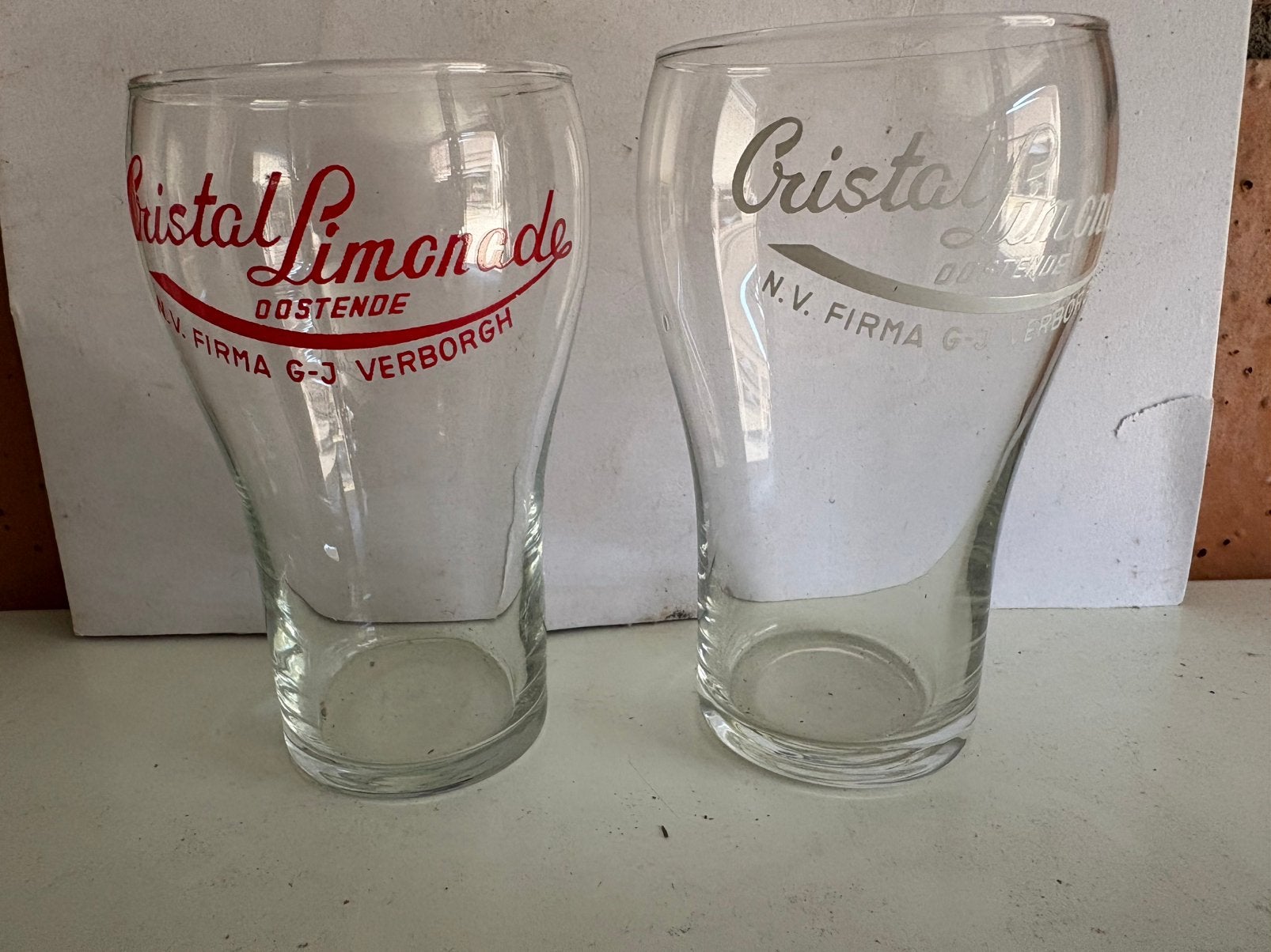 Oostende limonade Cristal. Rood -wit, Ophalen of Verzenden, Zo goed als nieuw