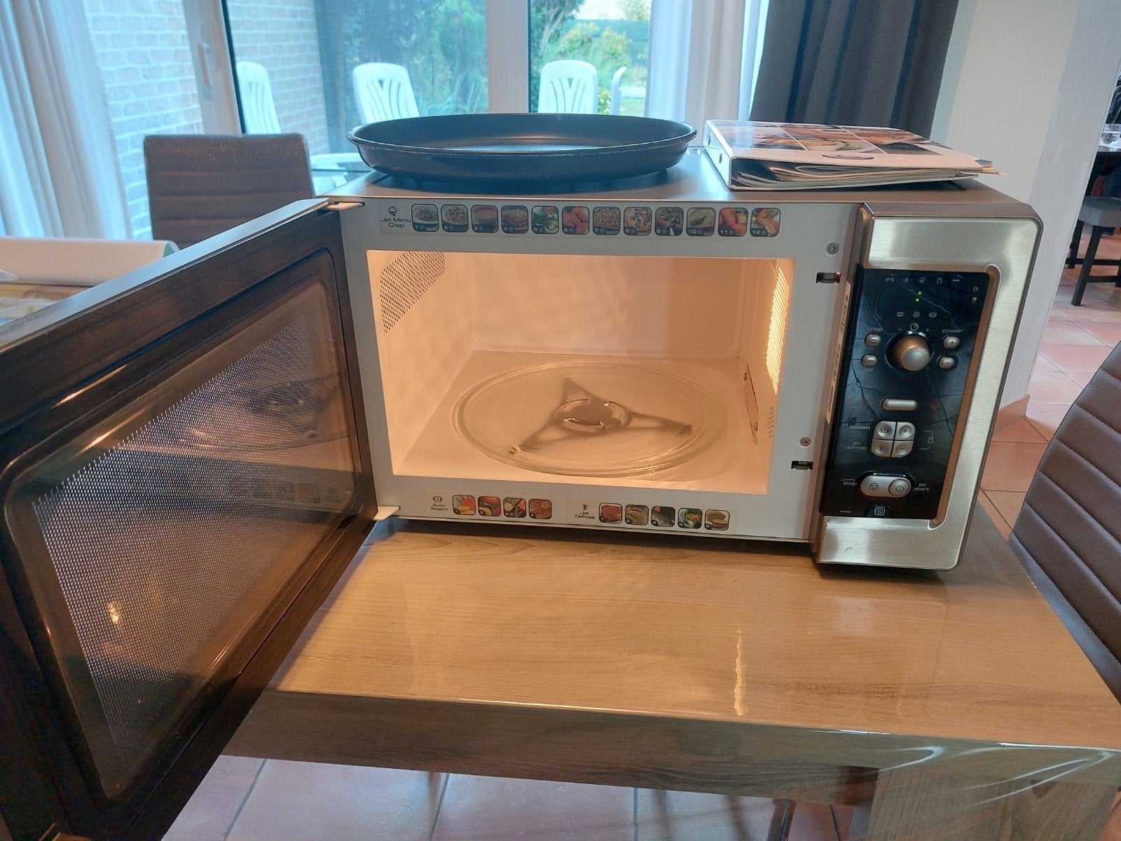 Whirlpool VT 256 IX combi microgolfoven, Elektronische apparatuur, Ophalen, Crisp, Microgolfoven