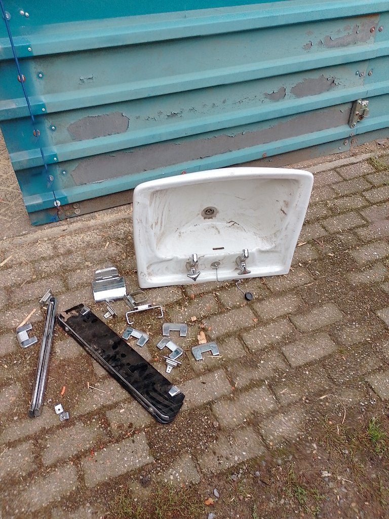 Lavabo, Doe-het-zelf en Bouw, Ophalen, Gebruikt, Steen, Wastafel